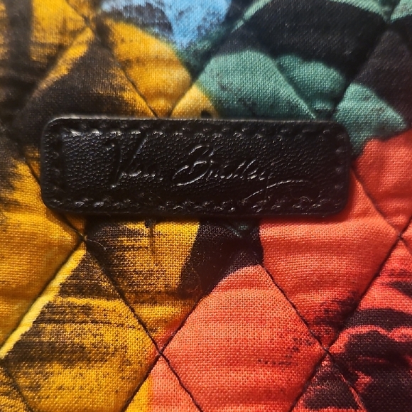 Red and Yellow Floral Tote Bag with Structured Design - Picture 4 of 5